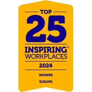 Auszeichnung: Top 25 inspirierende Arbeitsplätze Europa 2024