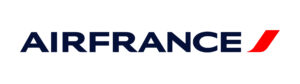 Air France Logo, blauer Schriftzug mit rotem Akzent
