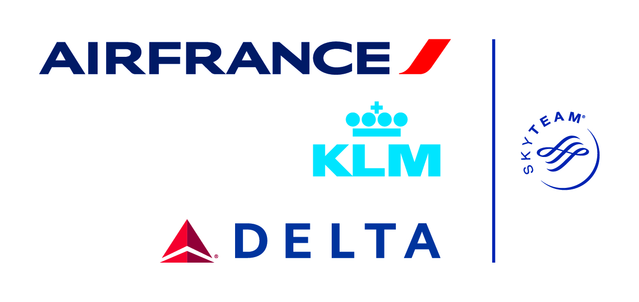 Logos von Air France, KLM, Delta, SkyTeam