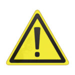 Warnschild mit Ausrufezeichen, gelbes Dreieck