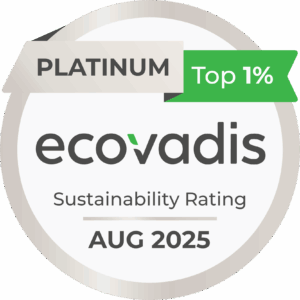 Medalla platino de sostenibilidad EcoVadis, agosto 2025.