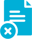 Icono de documento con marca de error