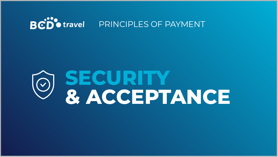 Principios de pago: seguridad y aceptación BCD Travel.