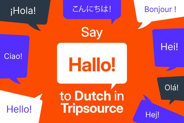 Multilingual speech bubbles saying hello around Dutch greeting