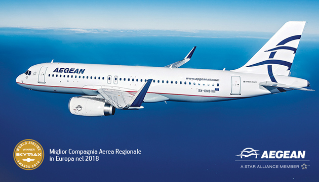 Più aeroporti italiani nell'inverno di Aegean Airlines