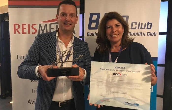 Winnaars met award en certificaat, Travel Management 2019.