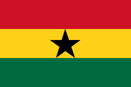 Vlag van Ghana met ster
