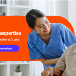 Nurse caring for elderly patient with compassion.