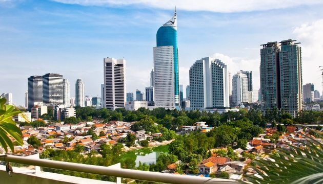 Moderne skyline van Jakarta, Indonesië.