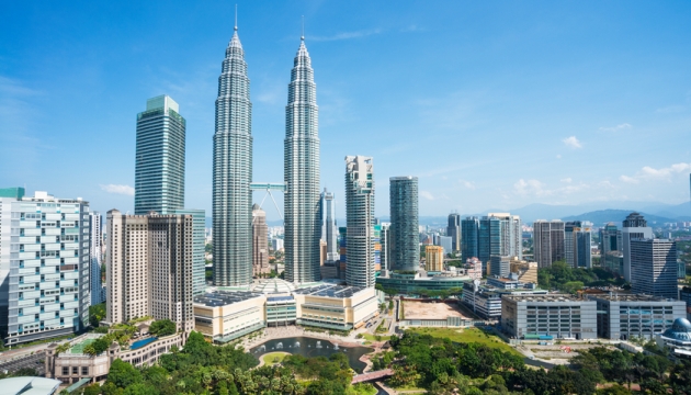 Kuala Lumpur skyline met Petronas Twin Towers