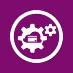 Wolk, tandwielen en creditcard pictogram.