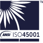 Logotipo de certificação ANSI ISO 45001