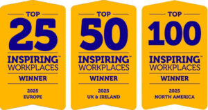 Inspiring Workplaces 2025 winners Europe, UK, North America.