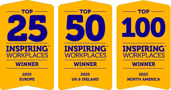 Inspiring Workplaces 2025 winners Europe, UK, North America.
