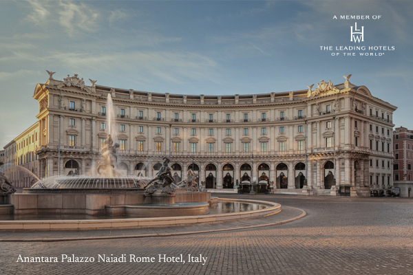 Anantara Palazzo Naiadi Hotel in Rome, Italy exterior.