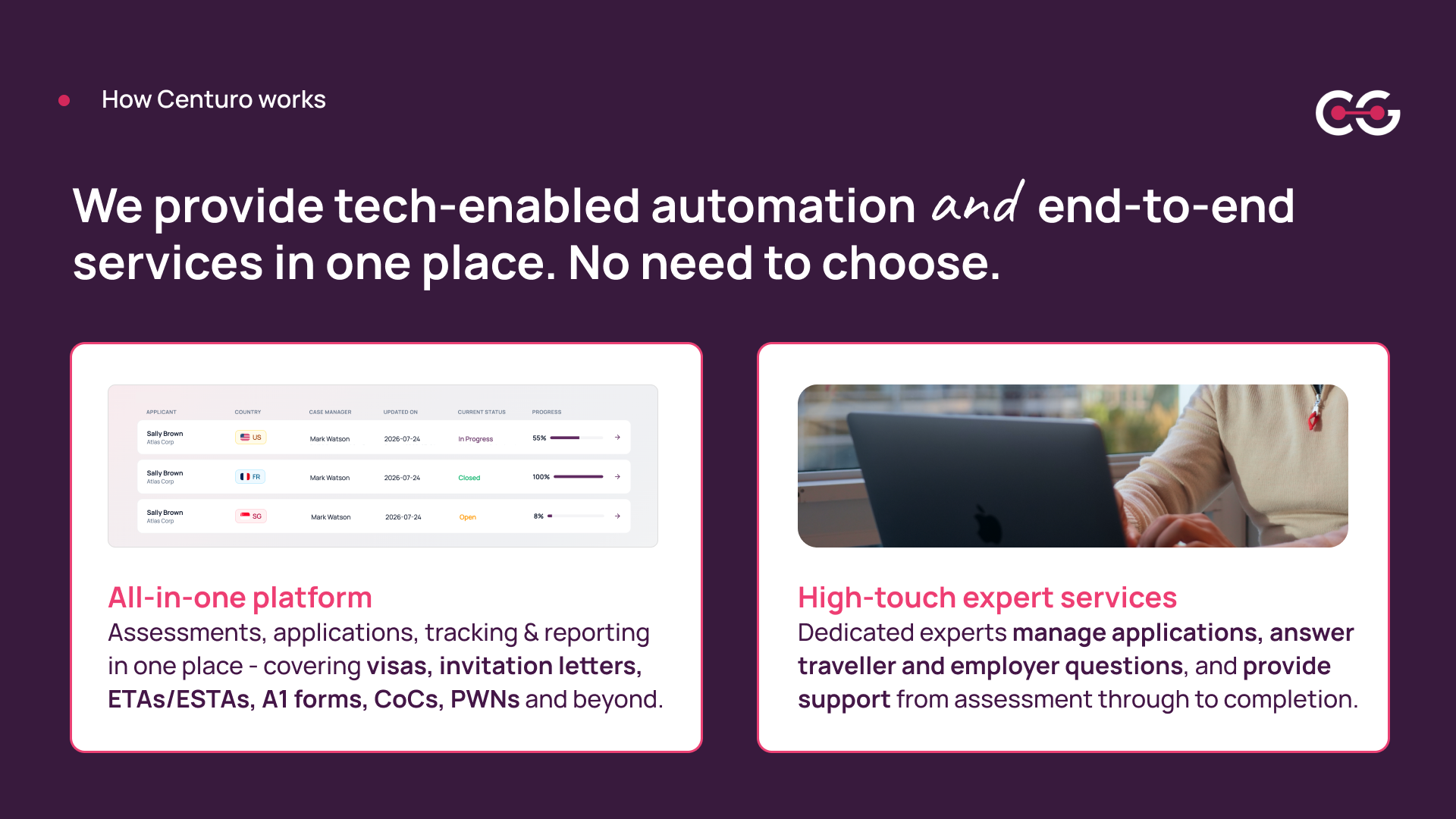 Centuro automation platform and expert services overview