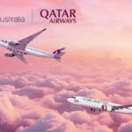 Virgin Australia and Qatar Airways planes in sky