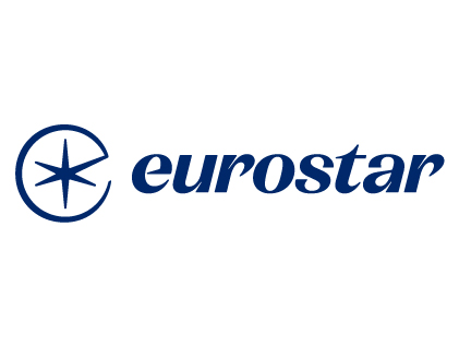 Blue Eurostar logo with circular star emblem