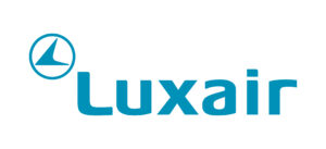 Luxair logo with abstract symbol