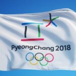 PyeongChang 2018 Winter Olympics flag waving.