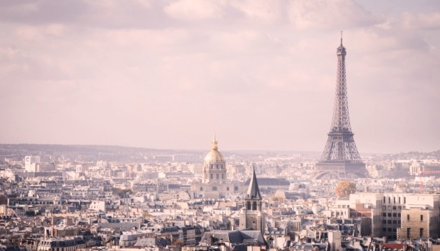 Paris skyline with Eiffel Tower and cityscape