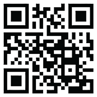 Black and white QR code on white background