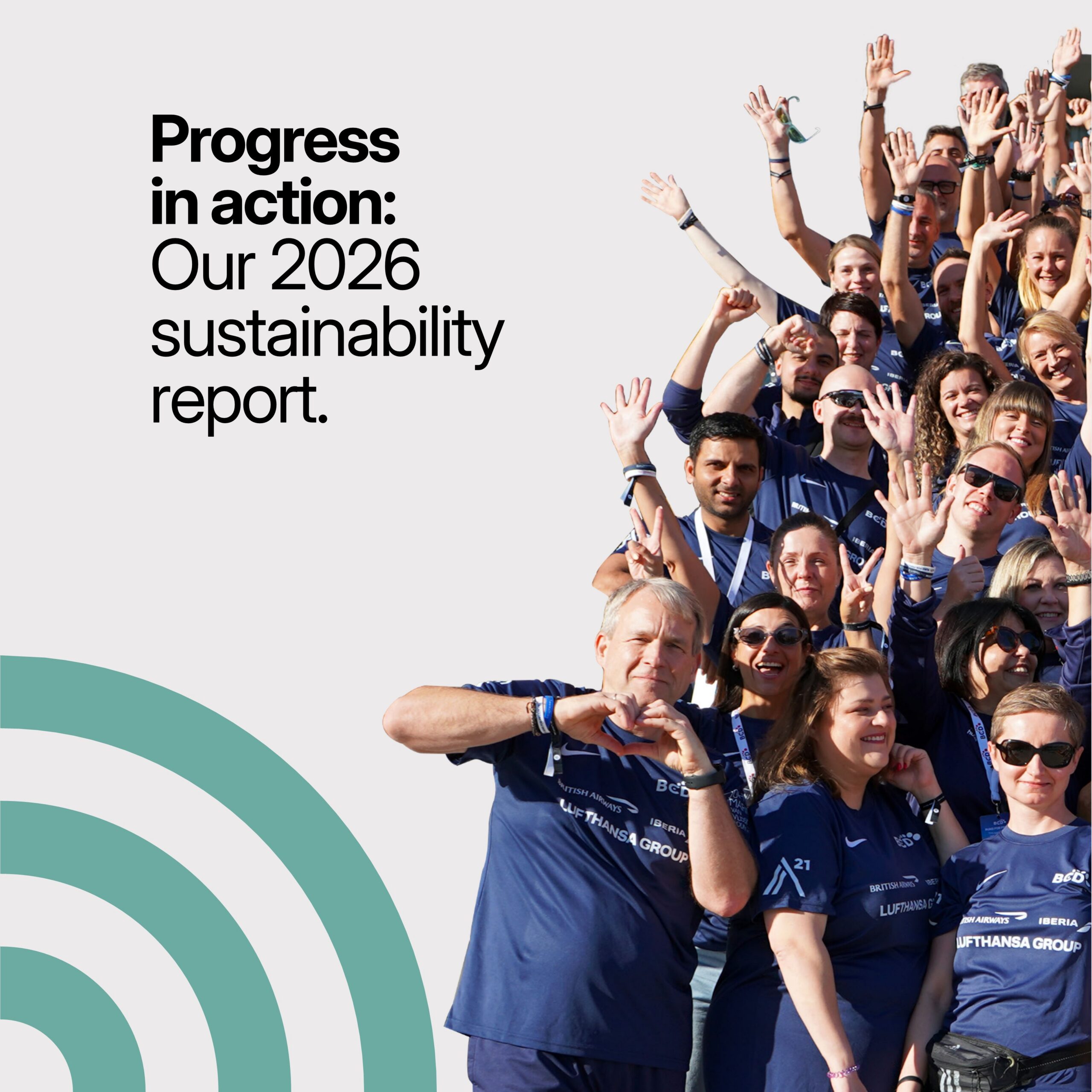 Team celebrating 2026 sustainability report launch