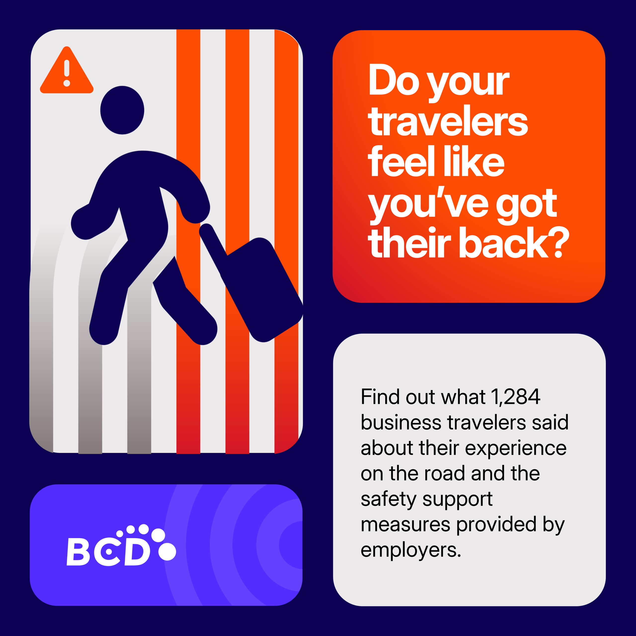 Graphic highlighting business traveler safety.