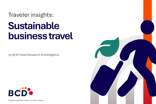 BCD report cover on sustainable business travel
