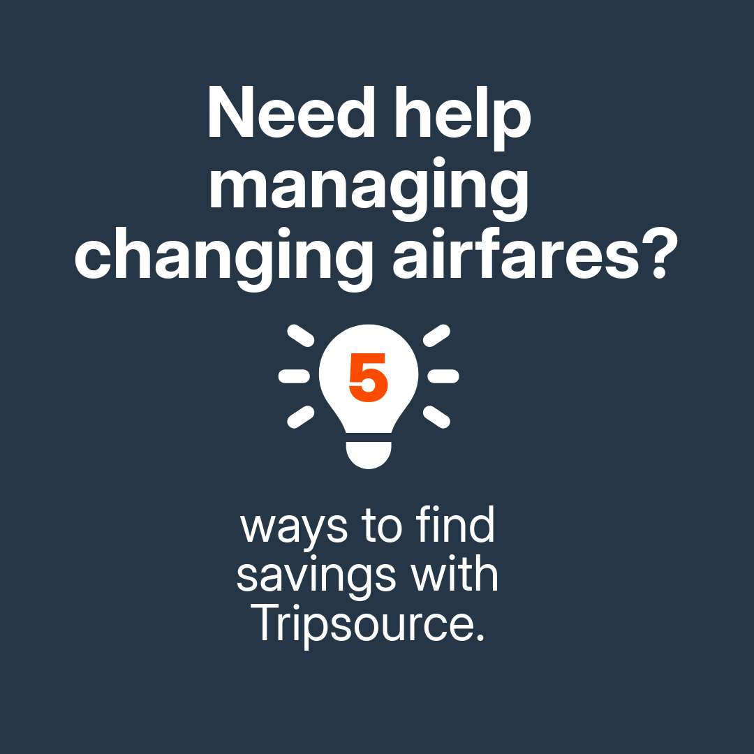 Tripsource graphic promoting five ways to save money