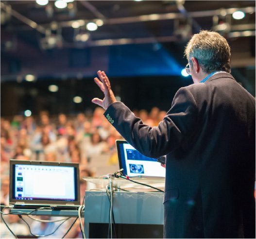 Man giving speech