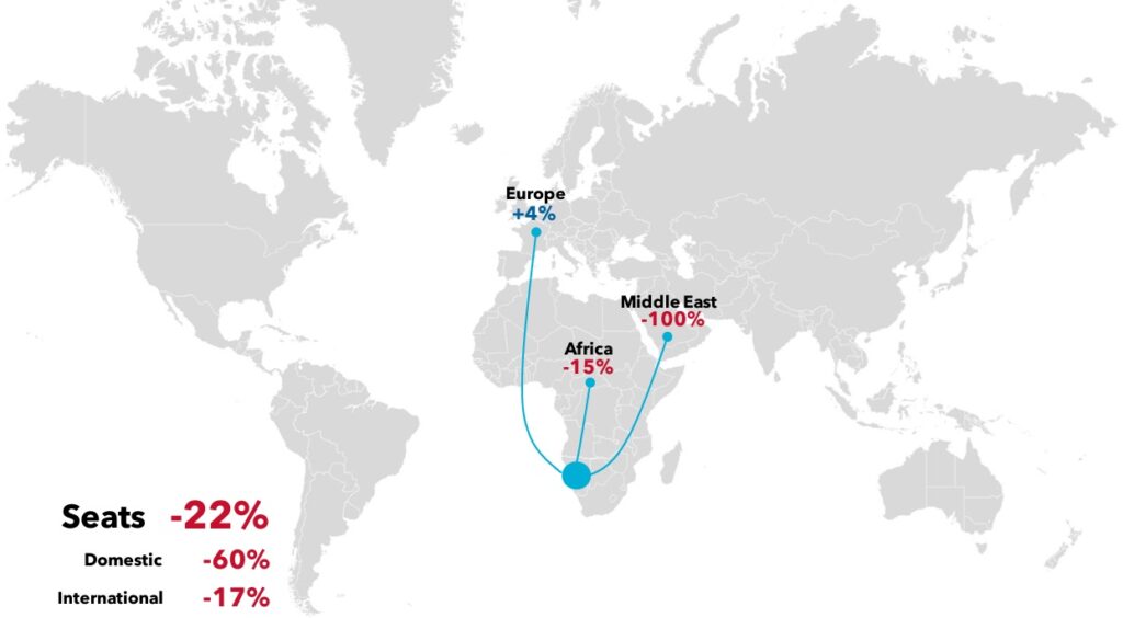 Global seat change percentages map