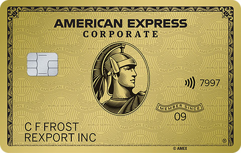 American Express Corporate gold credit card front