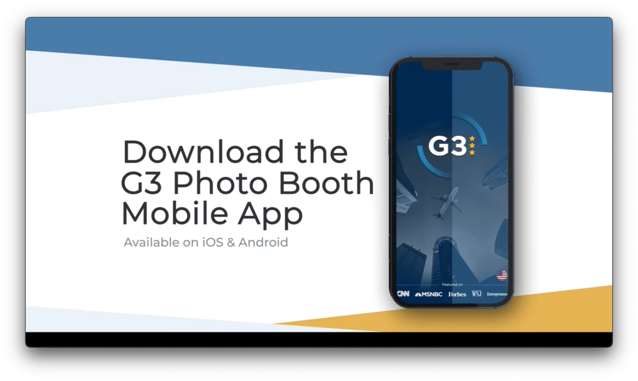 G3 Photo Booth mobile app download promotion